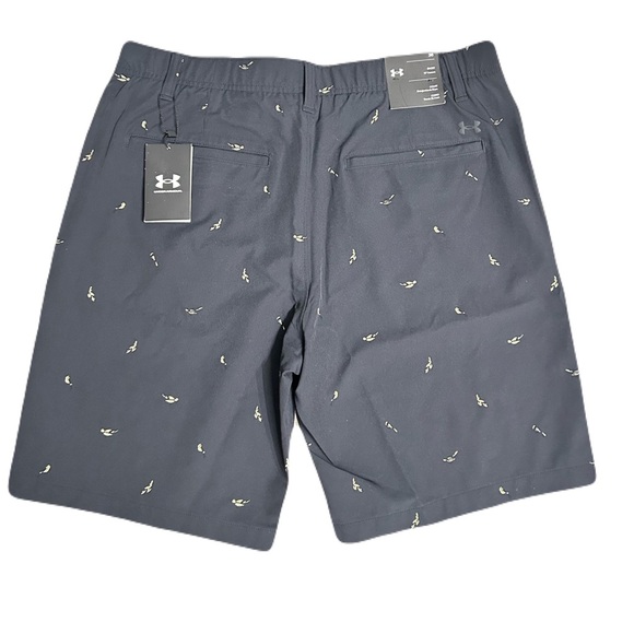 Under Armour Other - UNDER Armour Printed Golf Shorts Bird Court Black Walking 36